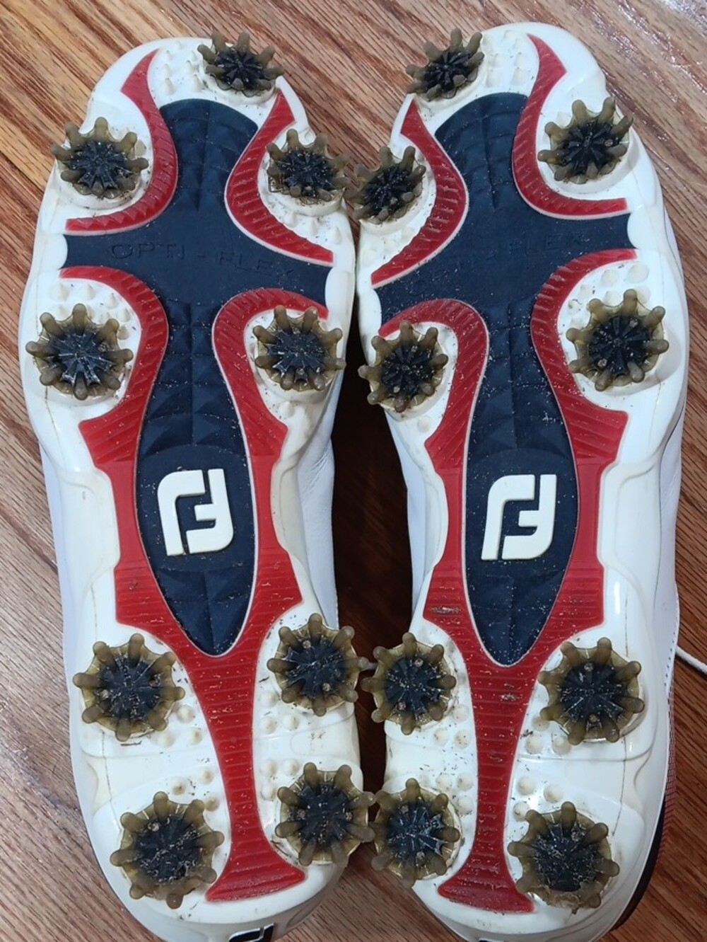 FootJoy White and Red Men's Athletic Golf Shoes Size 10 - Picture 7 of 7